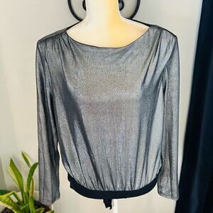 4TH & RECKLESS Liberty Metallic Bodysuit Color: Metallic  Size: XL (12/14) NEW W